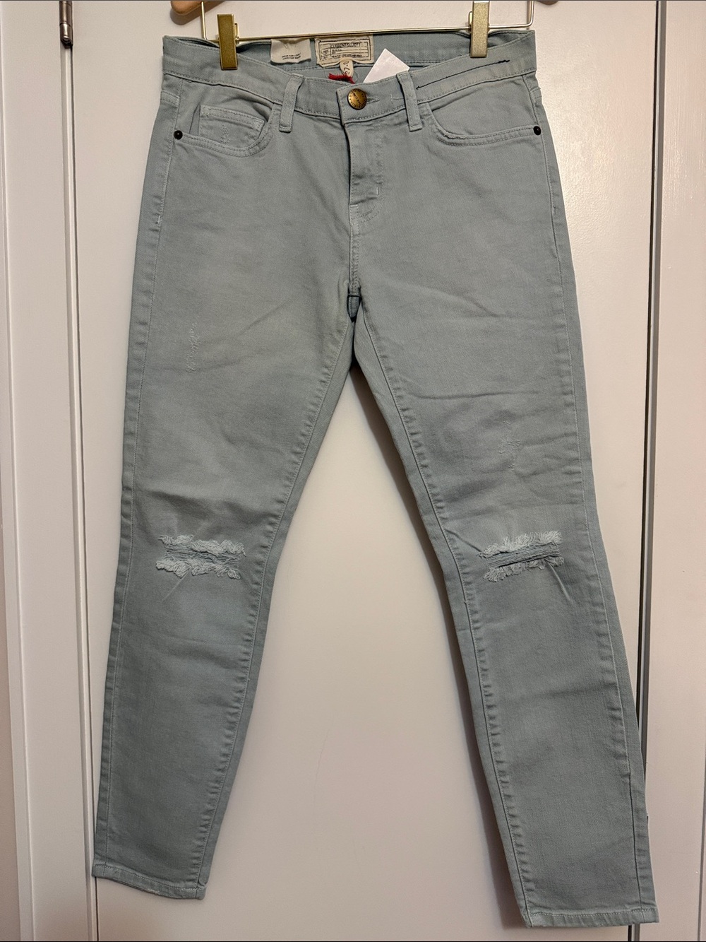 Current/ Elliott the stiletto soothing sea destroyed jeans Women Size:27